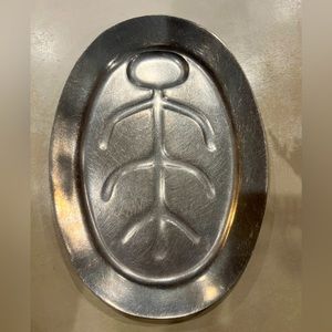 Vintage MCM AC Fabricators Hawthorne Calif Cast Aluminum Meat Sizzler Platter